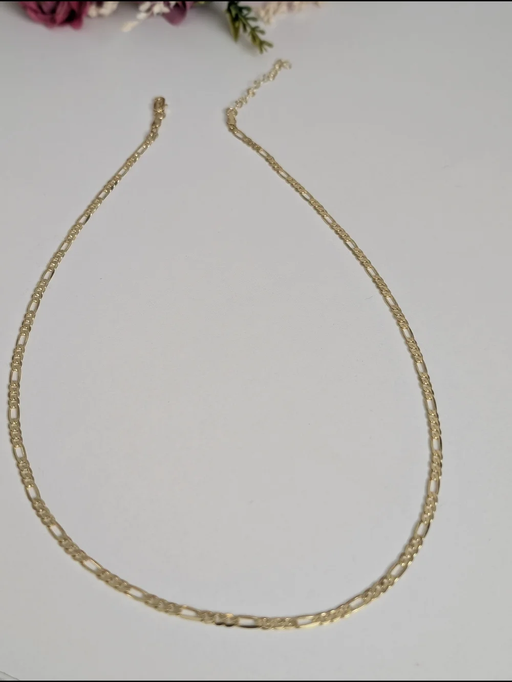 14K Gold Plated Figaro Chain Necklace